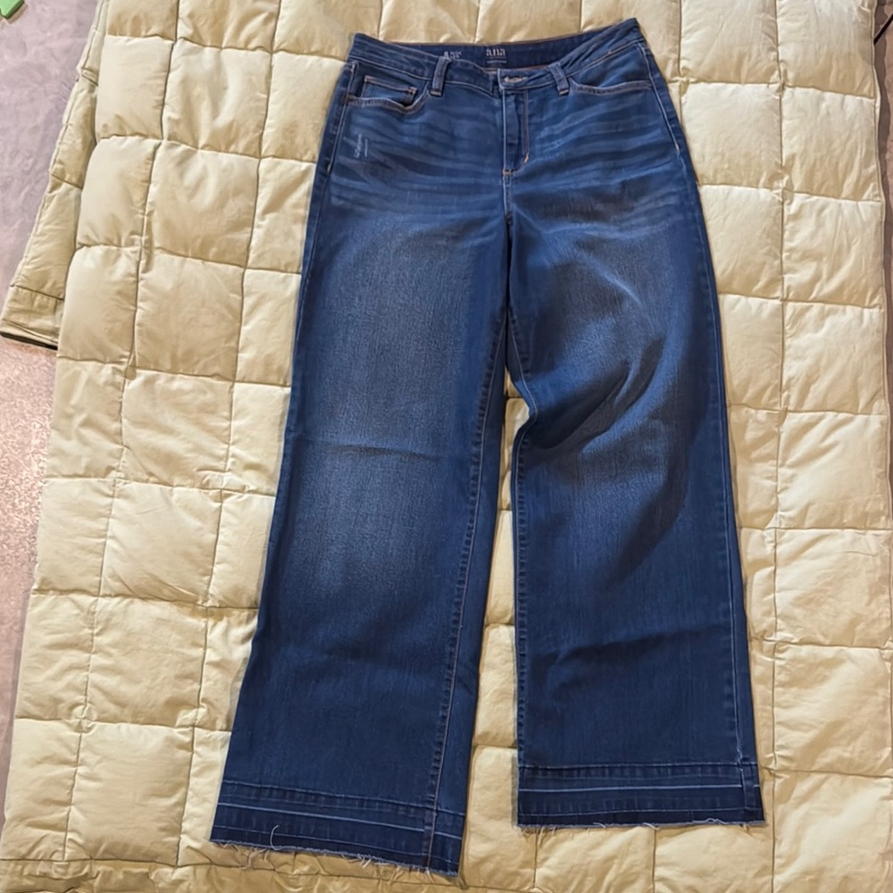 a.n.a Blue Flare Wide-Leg Jeans